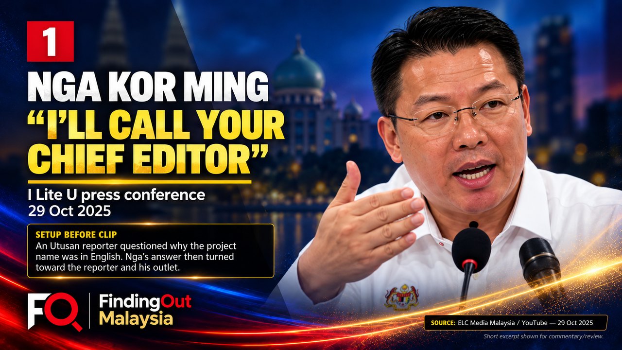 Nga Kor Ming at the I Lite U press conference — Malaysia’s Cringiest Political Moments