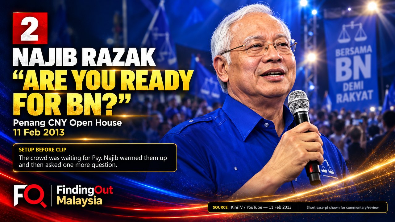 Najib Razak at the Penang Chinese New Year Open House — Malaysia’s Cringiest Political Moments