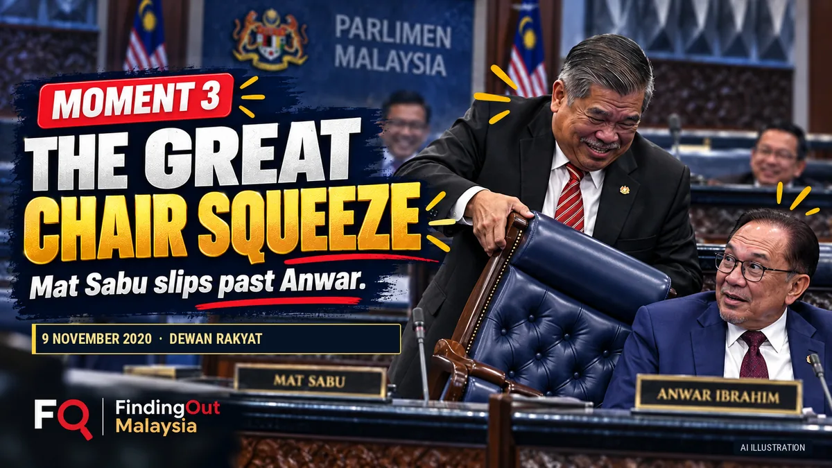 Mat Sabu and Anwar Ibrahim graphic for the Great Chair Squeeze in Malaysia’s Dewan Rakyat