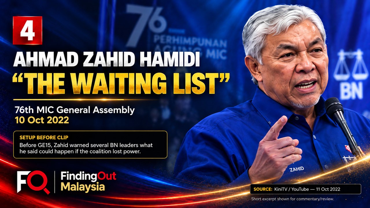 Ahmad Zahid Hamidi speaking at the 76th MIC General Assembly — Malaysia’s Cringiest Political Moments