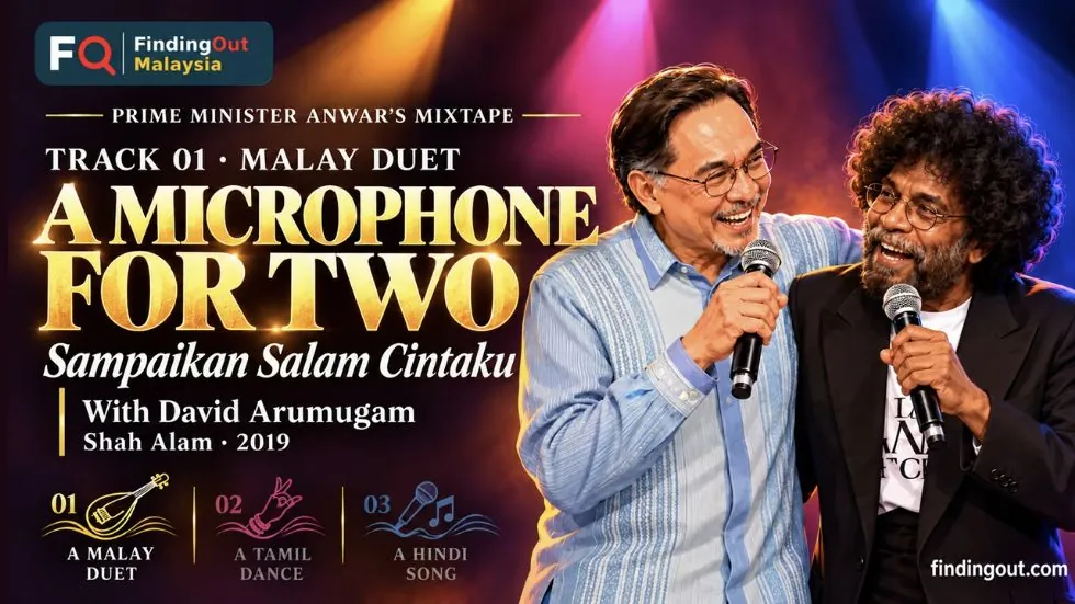 Illustrated card for Sampaikan Salam Cintaku: A Microphone for Two